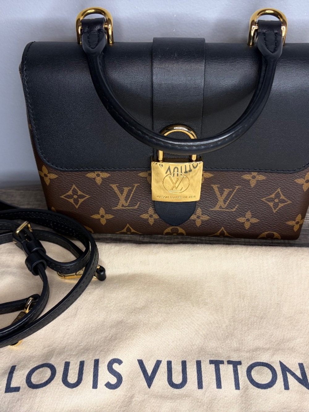 Louis Vuitton Locky BB Monogram & Black Leather – Authentic Excellent Condition